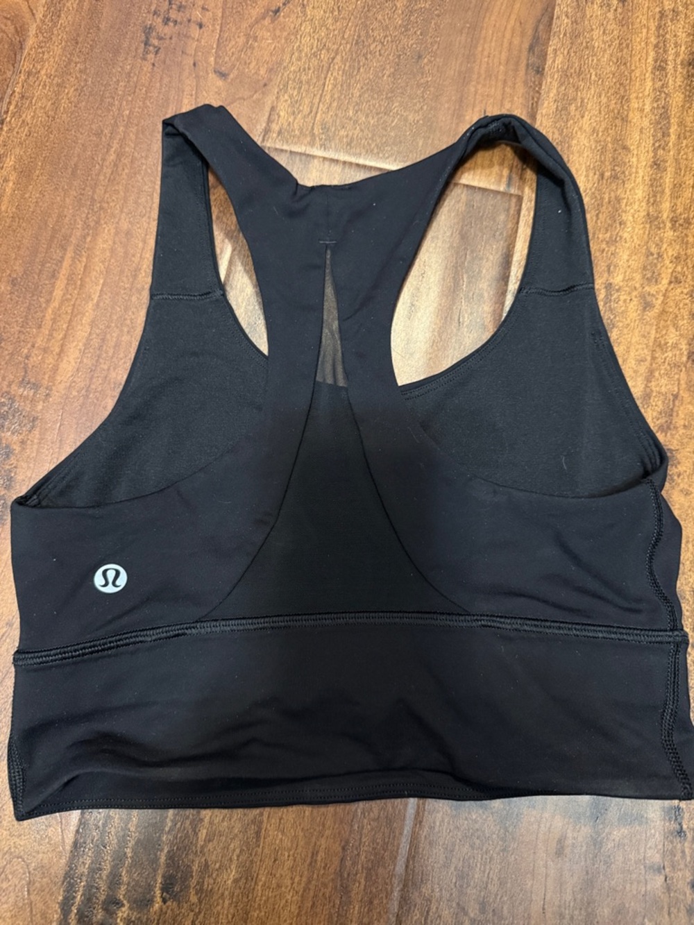 lululemon athletica Black Racerback Sports Bra with Mesh Back